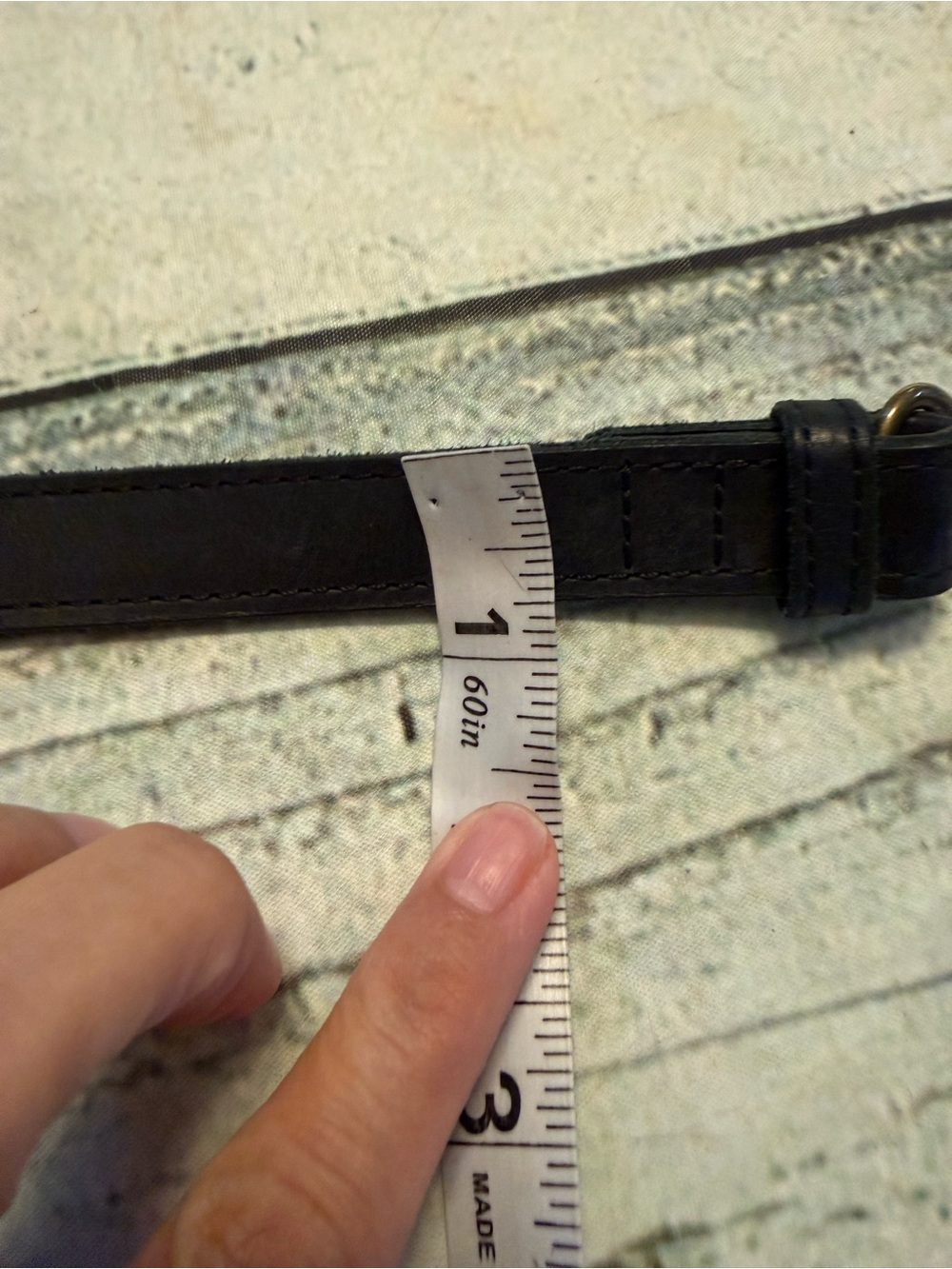 Able black leather purse strap. - Picture 3 of 6